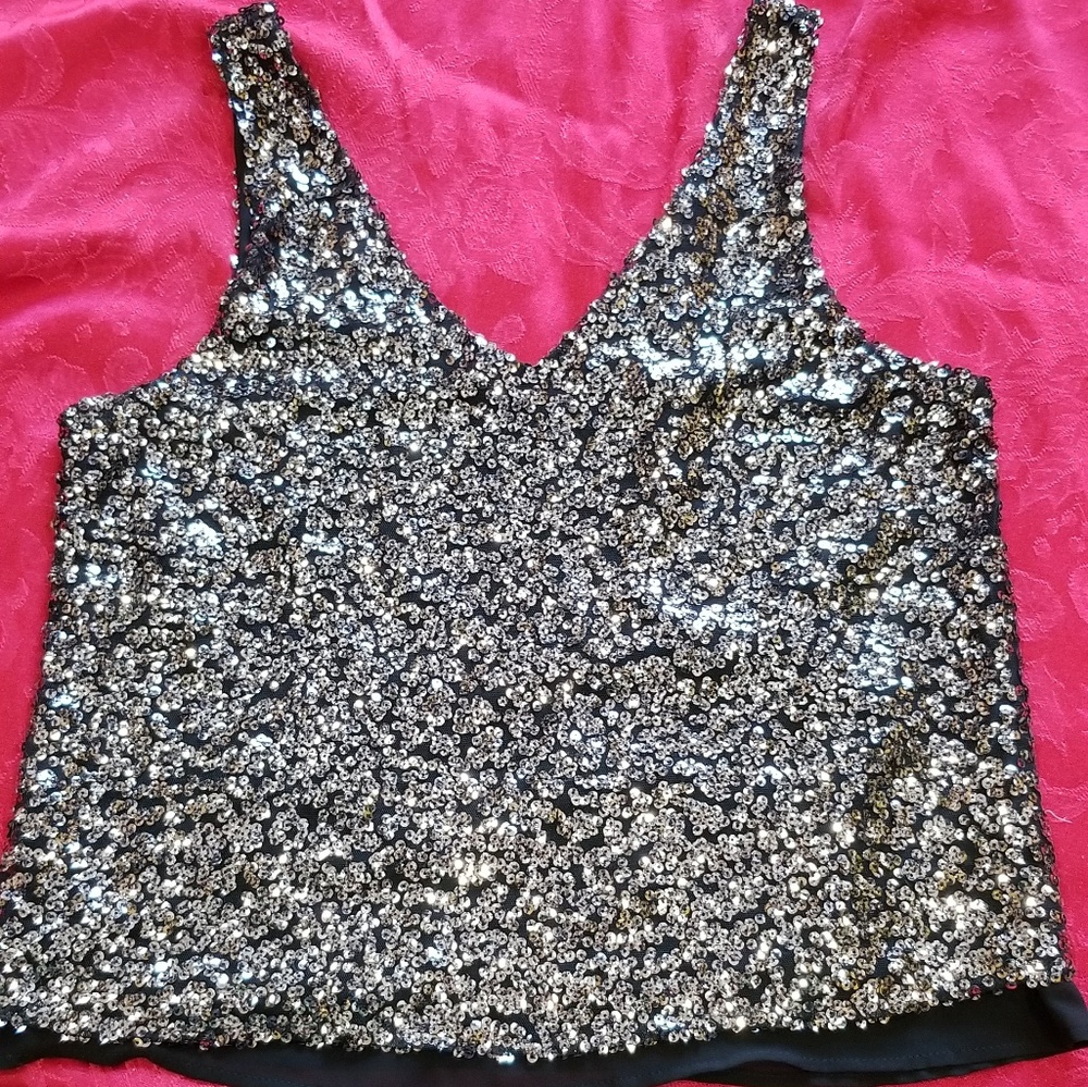 Ladies sequin top sz S
